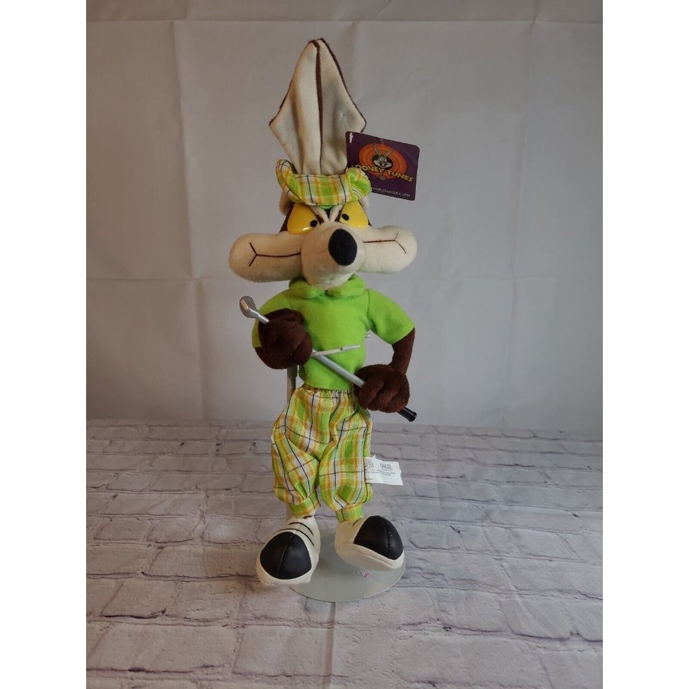 Wile E. Coyote Golf Plush Looney Tunes Acme Posable 2003 Warner Brothers